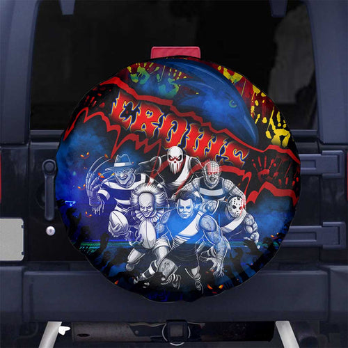 Step Into Horror Domain Crows Football Spare Tire Cover Halloween Horror Movie Characters - Aussie Hoodie