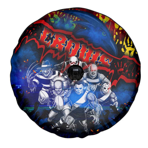 Step Into Horror Domain Crows Football Spare Tire Cover Halloween Horror Movie Characters - Aussie Hoodie