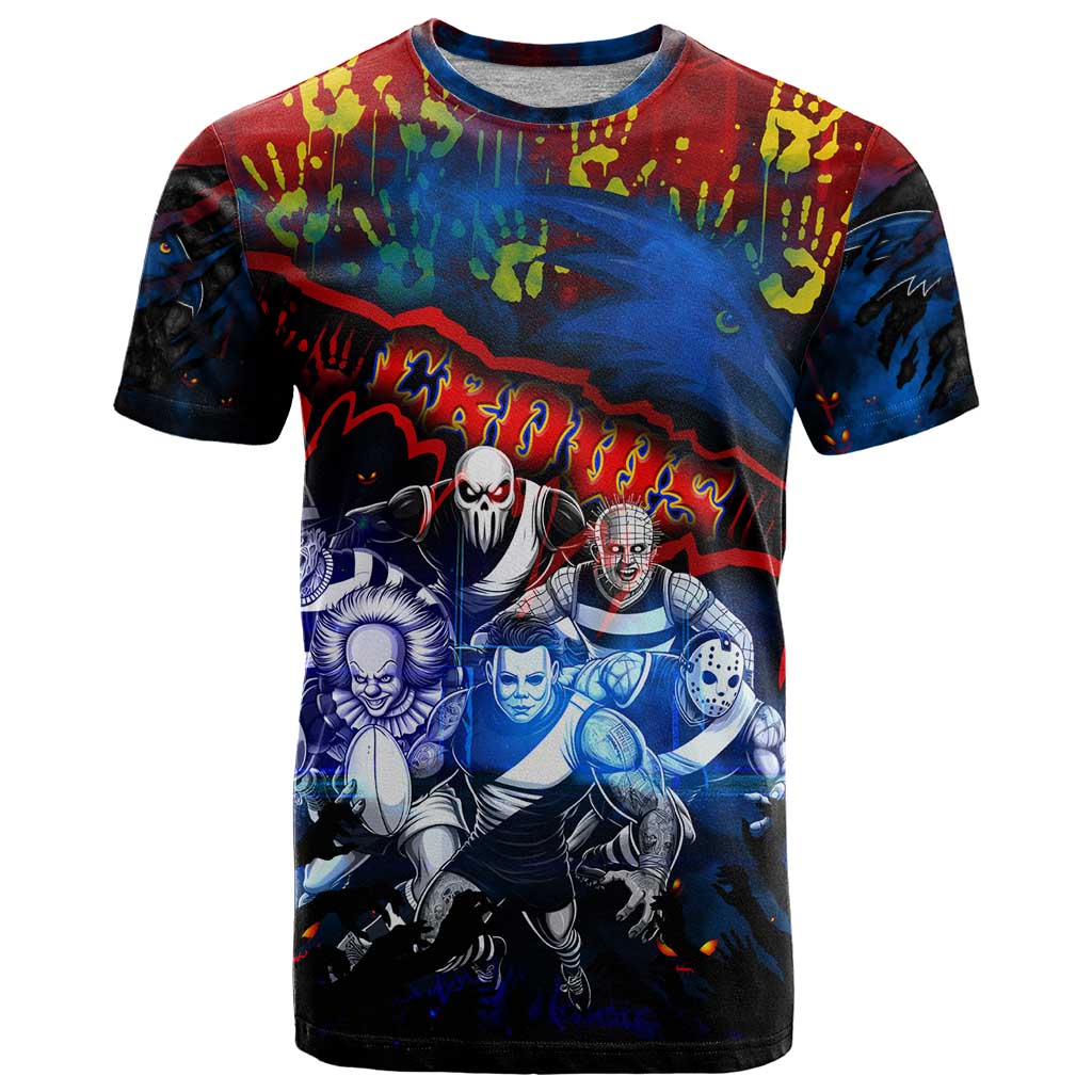 Step Into Horror Domain Crows Football T Shirt Halloween Horror Movie Characters - Aussie Hoodie