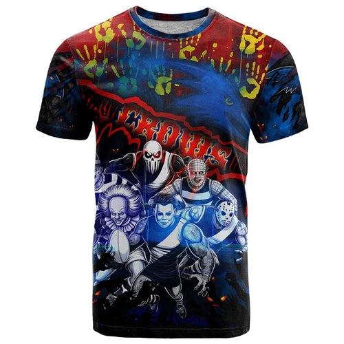 Step Into Horror Domain Crows Football T Shirt Halloween Horror Movie Characters - Aussie Hoodie