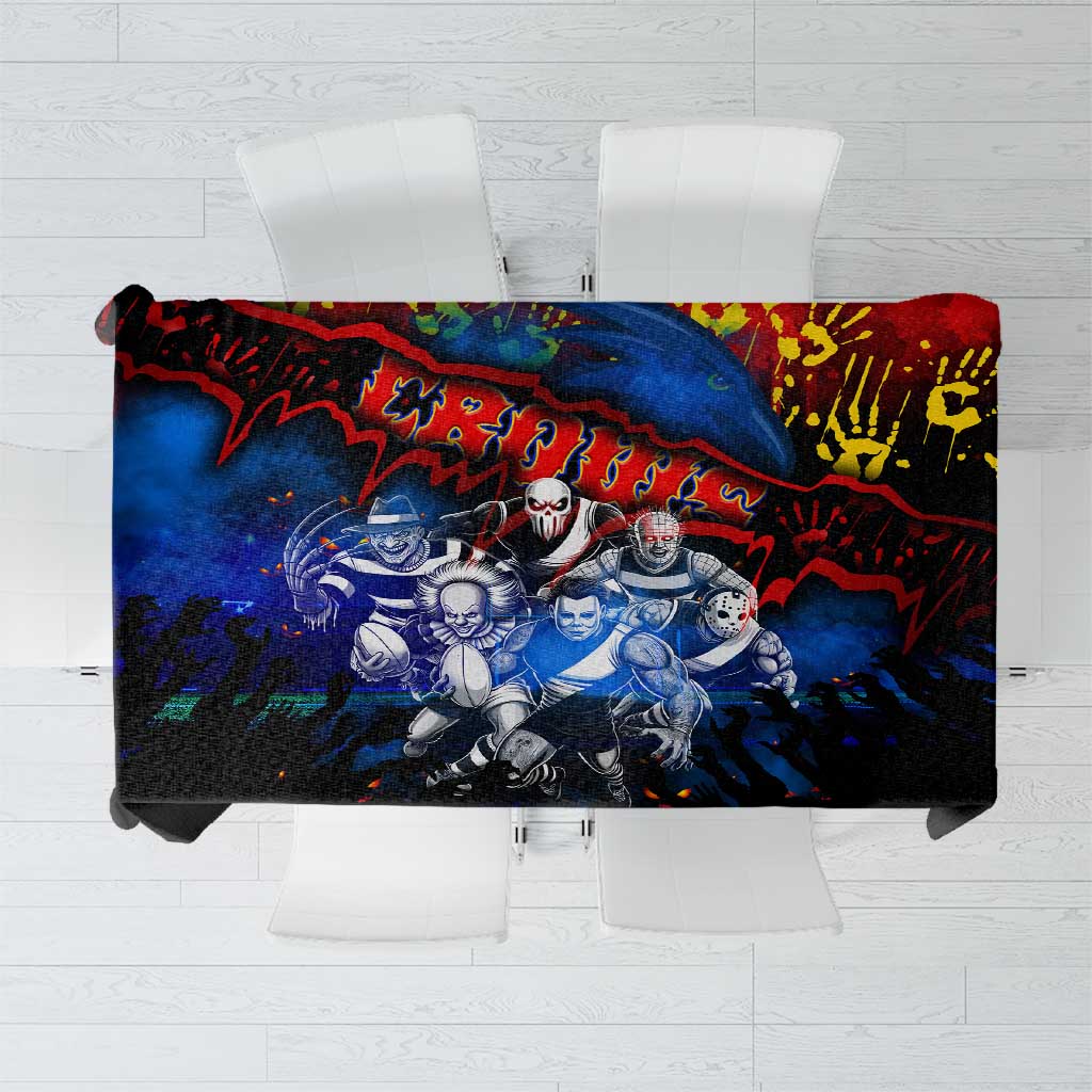 Step Into Horror Domain Crows Football Tablecloth Halloween Horror Movie Characters - Aussie Hoodie