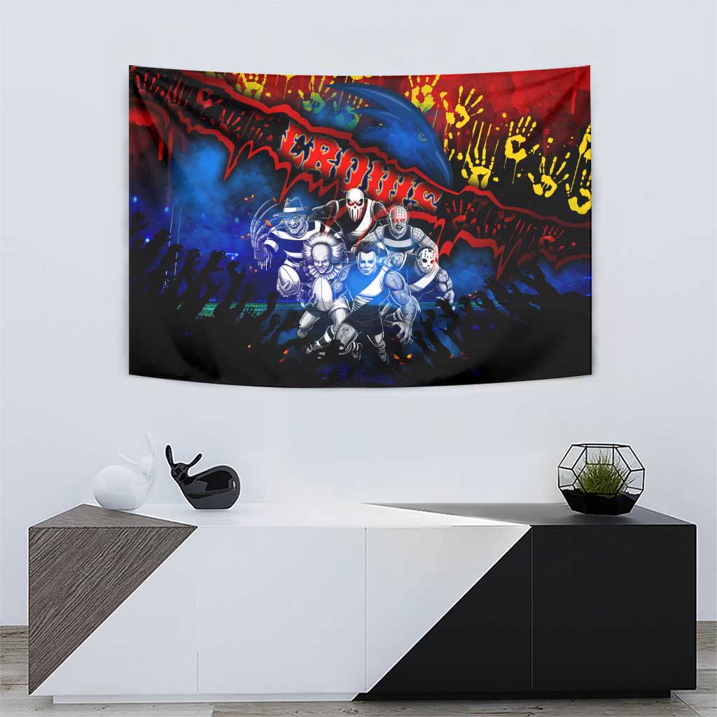 Step Into Horror Domain Crows Football Tapestry Halloween Horror Movie Characters - Aussie Hoodie