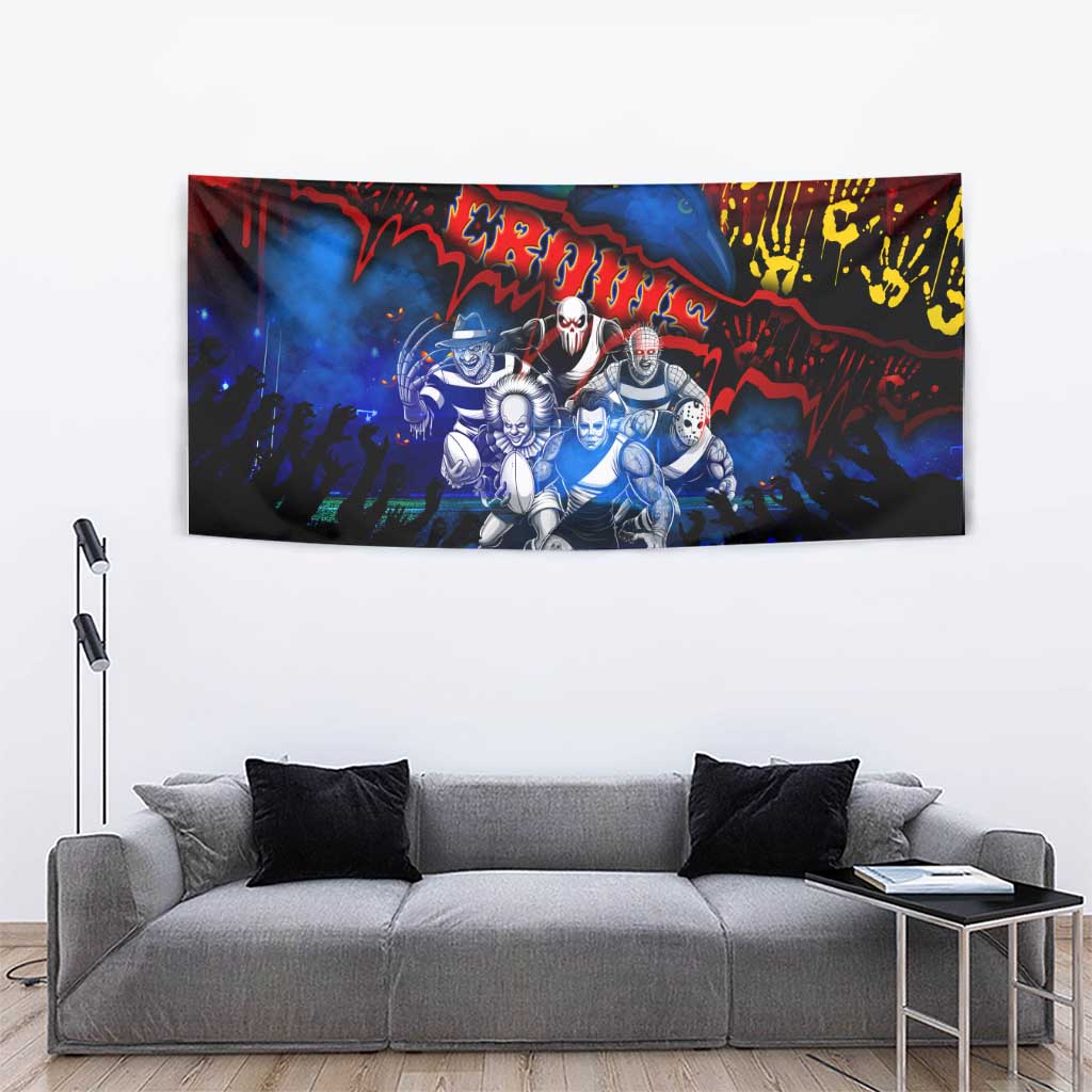 Step Into Horror Domain Crows Football Tapestry Halloween Horror Movie Characters - Aussie Hoodie
