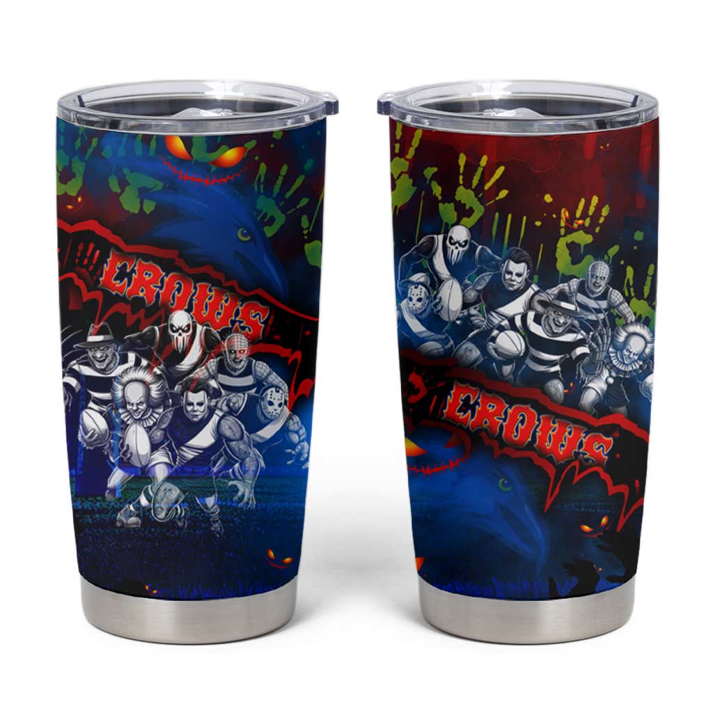 Step Into Horror Domain Crows Football Tumbler Cup Halloween Horror Movie Characters - Aussie Hoodie