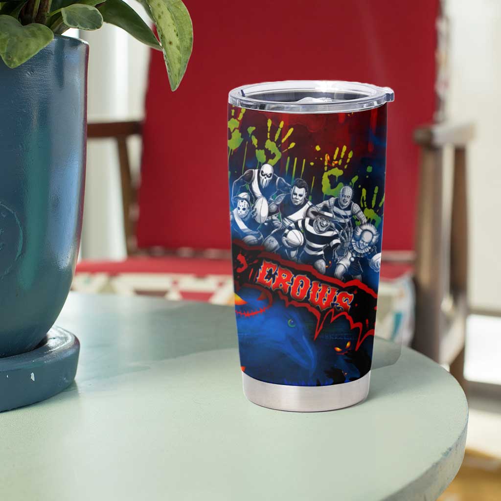 Step Into Horror Domain Crows Football Tumbler Cup Halloween Horror Movie Characters - Aussie Hoodie