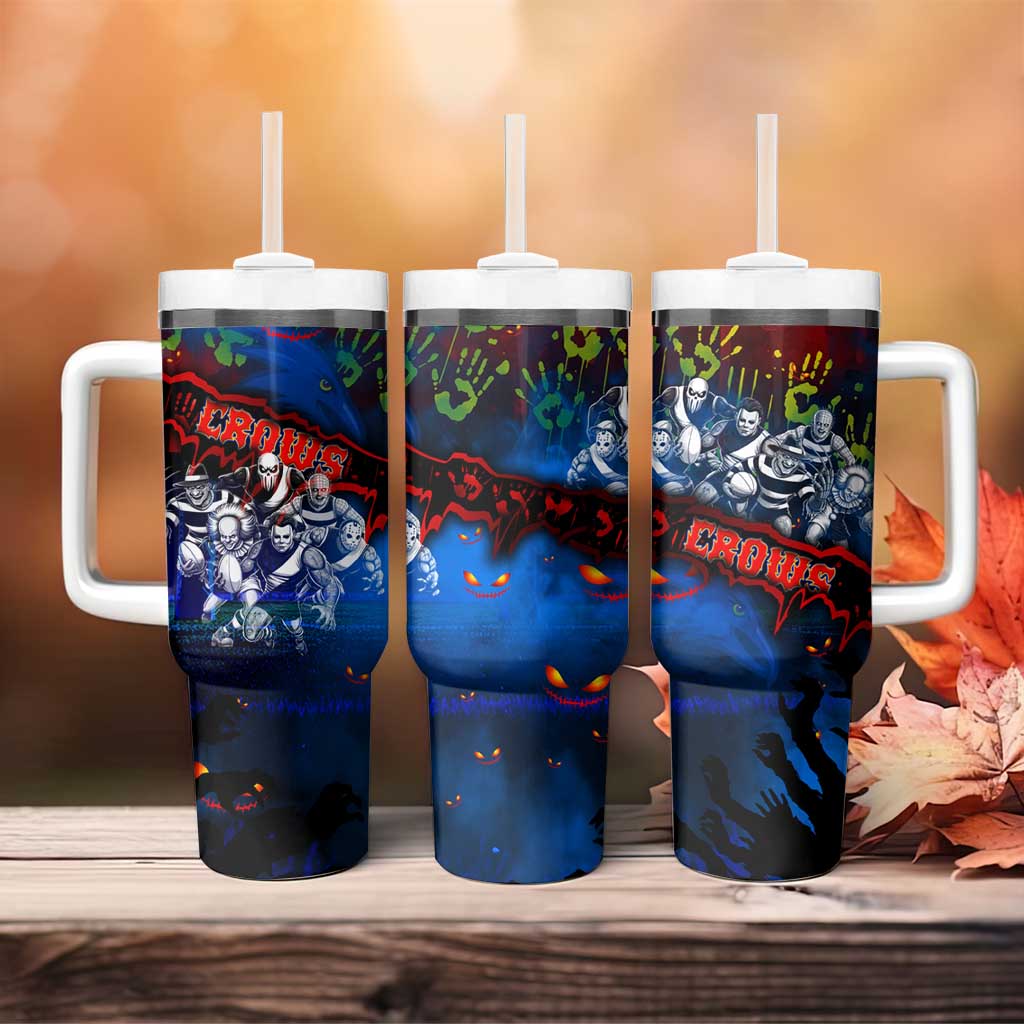 Step Into Horror Domain Crows Football Tumbler With Handle Halloween Horror Movie Characters - Aussie Hoodie