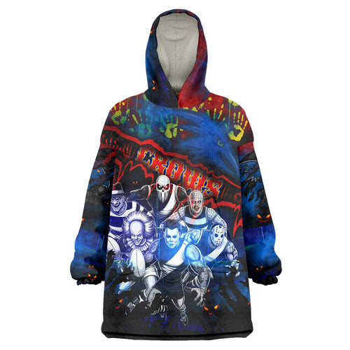 Step Into Horror Domain Crows Football Wearable Blanket Hoodie Halloween Horror Movie Characters - Aussie Hoodie