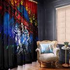 Step Into Horror Domain Crows Football Window Curtain Halloween Horror Movie Characters - Aussie Hoodie