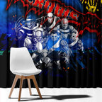 Step Into Horror Domain Crows Football Window Curtain Halloween Horror Movie Characters - Aussie Hoodie