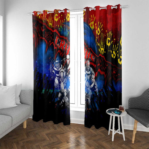 Step Into Horror Domain Crows Football Window Curtain Halloween Horror Movie Characters - Aussie Hoodie