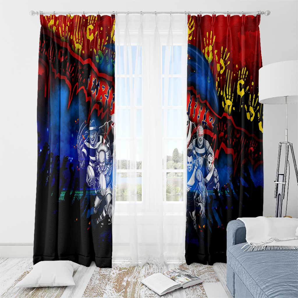 Step Into Horror Domain Crows Football Window Curtain Halloween Horror Movie Characters - Aussie Hoodie