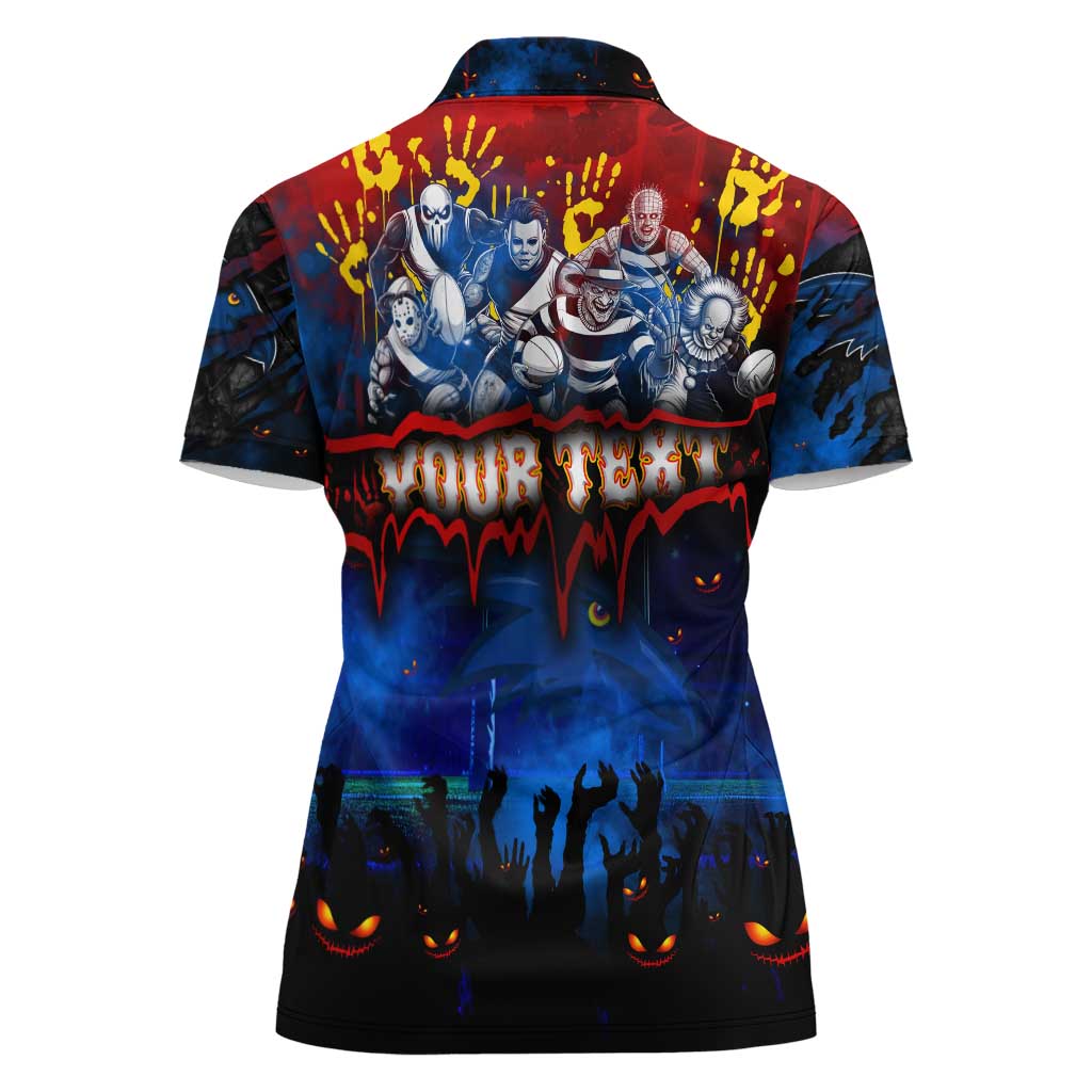 Step Into Horror Domain Crows Football Women Polo Shirt Halloween Horror Movie Characters - Aussie Hoodie
