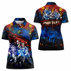 Step Into Horror Domain Crows Football Women Polo Shirt Halloween Horror Movie Characters - Aussie Hoodie