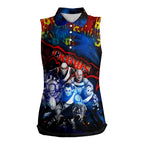 Step Into Horror Domain Crows Football Women Sleeveless Polo Shirt Halloween Horror Movie Characters - Aussie Hoodie