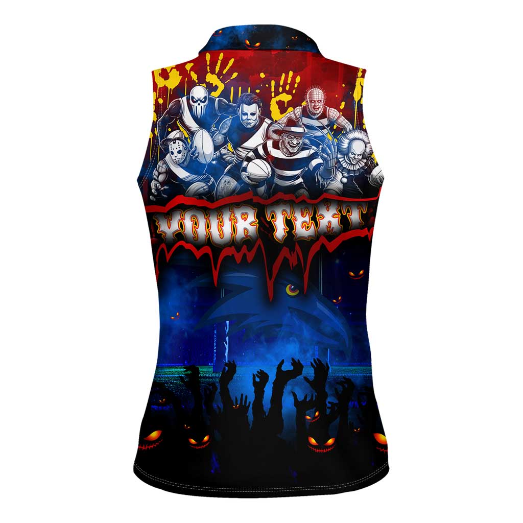 Step Into Horror Domain Crows Football Women Sleeveless Polo Shirt Halloween Horror Movie Characters - Aussie Hoodie