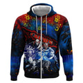 Step Into Horror Domain Crows Football Zip Hoodie Halloween Horror Movie Characters - Aussie Hoodie