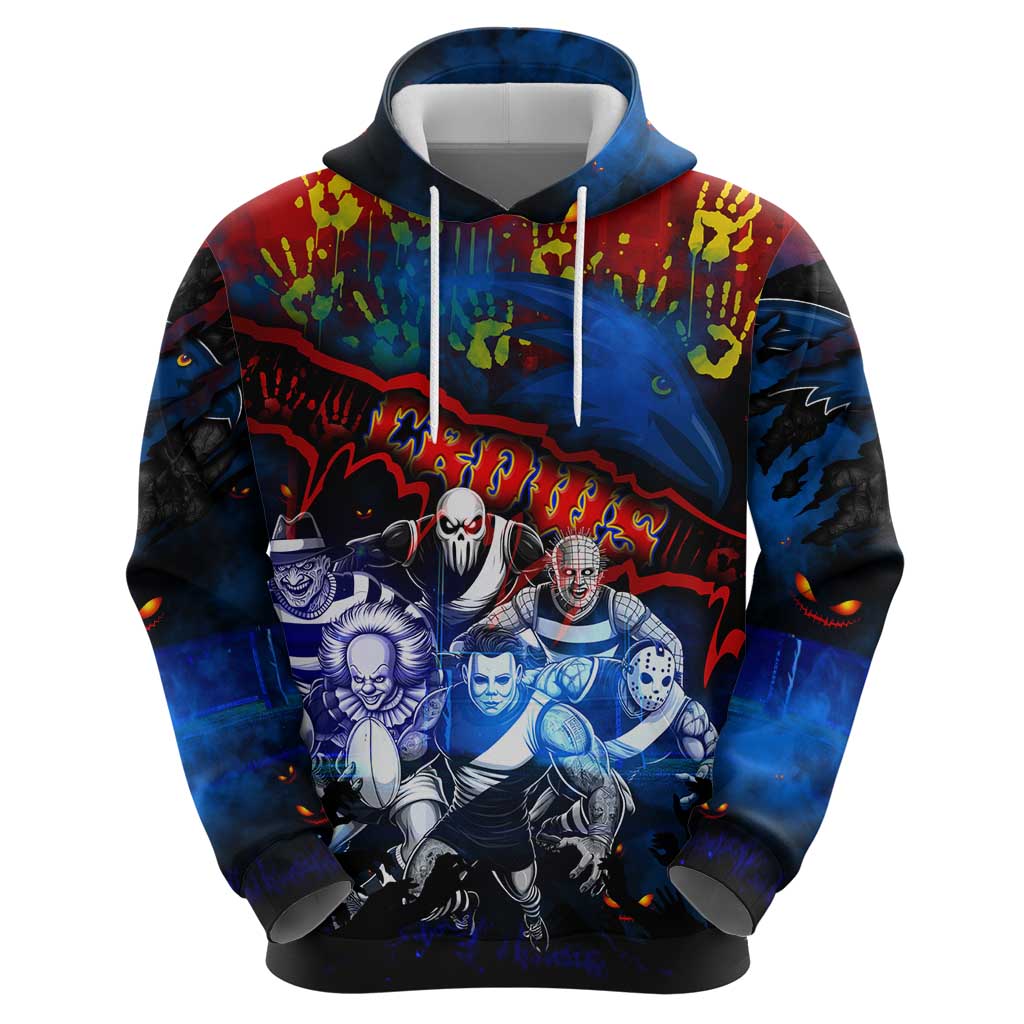 Step Into Horror Domain Crows Football Zip Hoodie Halloween Horror Movie Characters - Aussie Hoodie