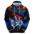 Step Into Horror Domain Crows Football Zip Hoodie Halloween Horror Movie Characters - Aussie Hoodie