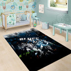 Step Into Horror Domain Blues Football Area Rug Halloween Horror Movie Characters - Aussie Hoodie