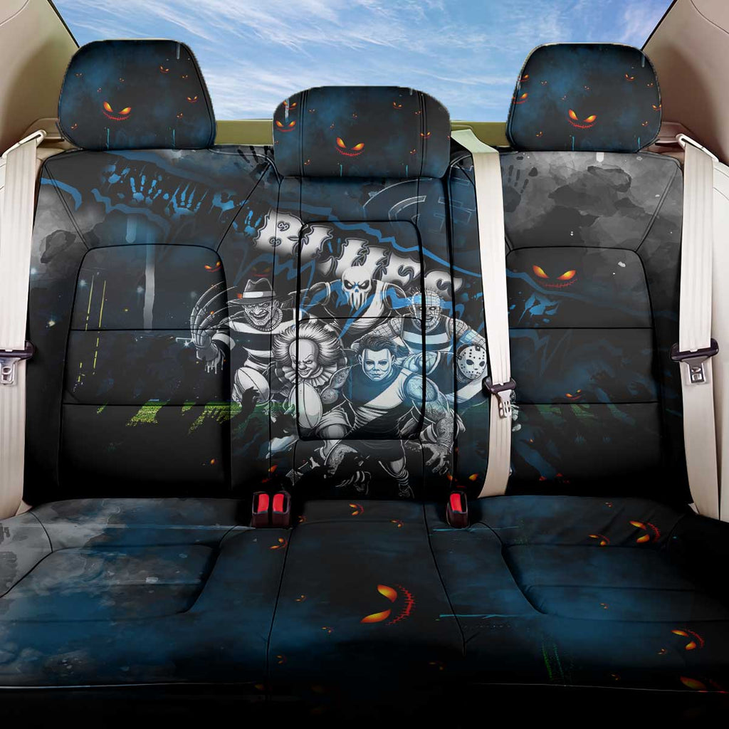 Step Into Horror Domain Blues Football Back Car Seat Cover Halloween Horror Movie Characters - Aussie Hoodie