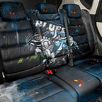 Step Into Horror Domain Blues Football Back Car Seat Cover Halloween Horror Movie Characters - Aussie Hoodie