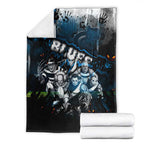 Step Into Horror Domain Blues Football Blanket Halloween Horror Movie Characters - Aussie Hoodie