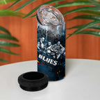 Step Into Horror Domain Blues Football 4 in 1 Can Cooler Tumbler Halloween Horror Movie Characters - Aussie Hoodie