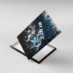 Step Into Horror Domain Blues Football Canvas Wall Art Halloween Horror Movie Characters - Aussie Hoodie