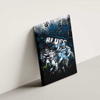 Step Into Horror Domain Blues Football Canvas Wall Art Halloween Horror Movie Characters - Aussie Hoodie
