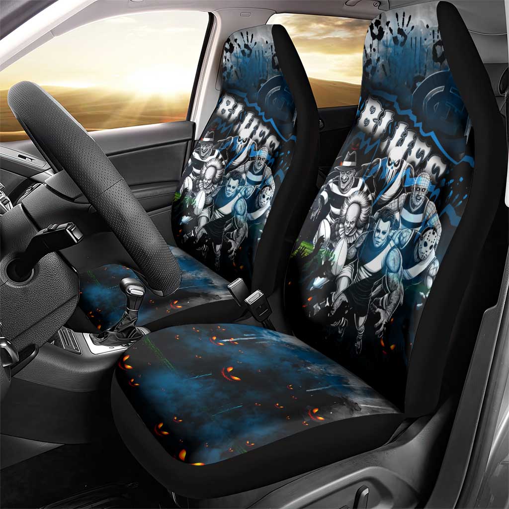 Step Into Horror Domain Blues Football Car Seat Cover Halloween Horror Movie Characters - Aussie Hoodie