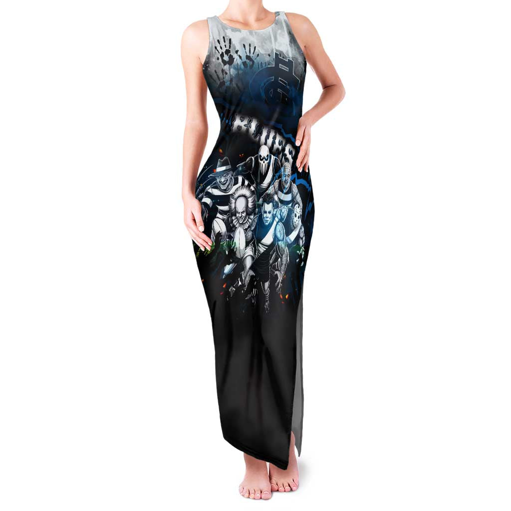 Step Into Horror Domain Blues Football Family Matching Tank Maxi Dress and Hawaiian Shirt Halloween Horror Movie Characters - Aussie Hoodie