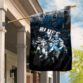 Step Into Horror Domain Blues Football Garden Flag Halloween Horror Movie Characters - Aussie Hoodie