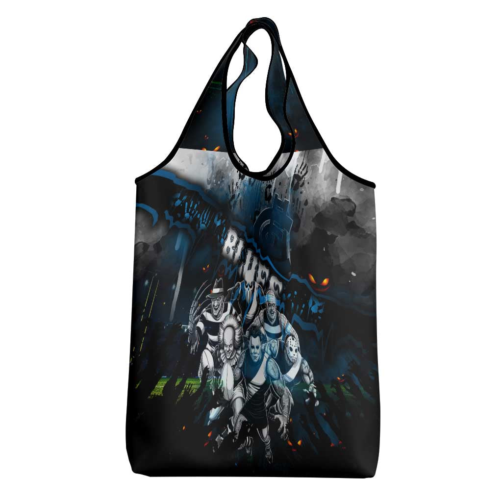Step Into Horror Domain Blues Football Grocery Bag Halloween Horror Movie Characters - Aussie Hoodie