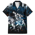 Step Into Horror Domain Blues Football Hawaiian Shirt Halloween Horror Movie Characters - Aussie Hoodie