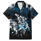 Step Into Horror Domain Blues Football Hawaiian Shirt Halloween Horror Movie Characters - Aussie Hoodie