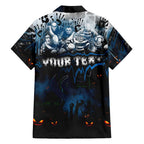 Step Into Horror Domain Blues Football Hawaiian Shirt Halloween Horror Movie Characters - Aussie Hoodie