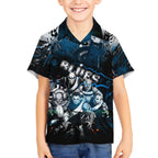 Step Into Horror Domain Blues Football Hawaiian Shirt Halloween Horror Movie Characters - Aussie Hoodie