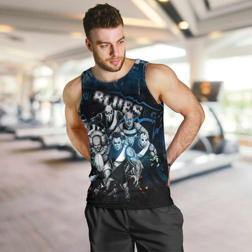 Step Into Horror Domain Blues Football Men Tank Top Halloween Horror Movie Characters - Aussie Hoodie