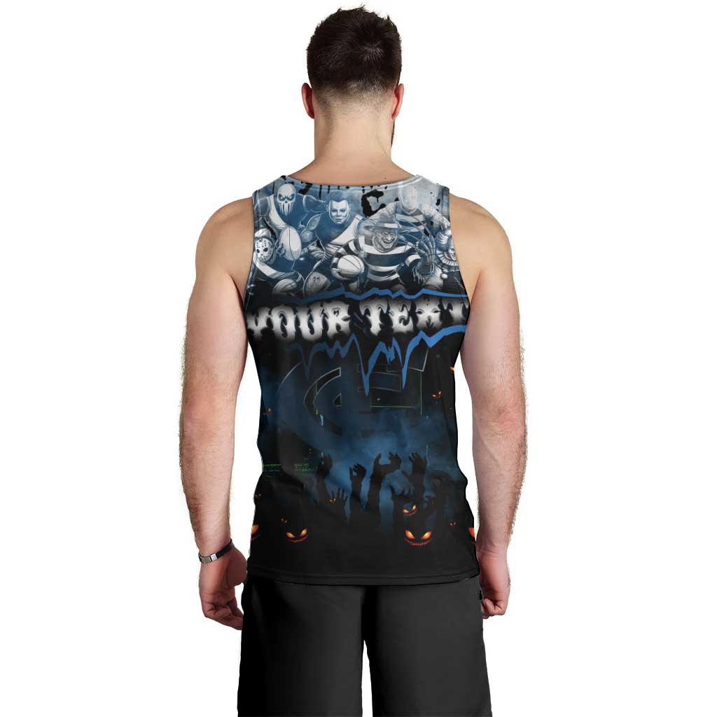 Step Into Horror Domain Blues Football Men Tank Top Halloween Horror Movie Characters - Aussie Hoodie