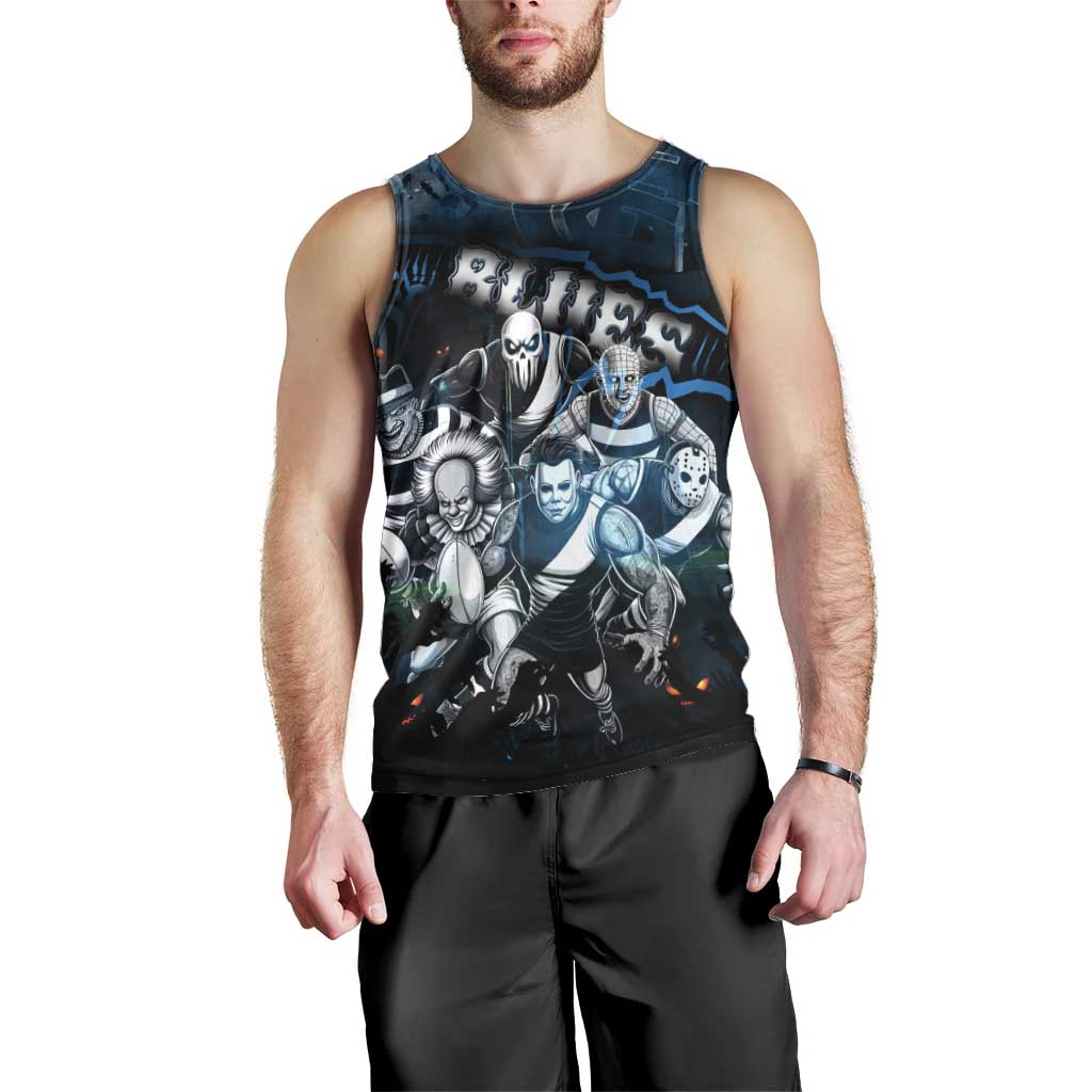 Step Into Horror Domain Blues Football Men Tank Top Halloween Horror Movie Characters - Aussie Hoodie