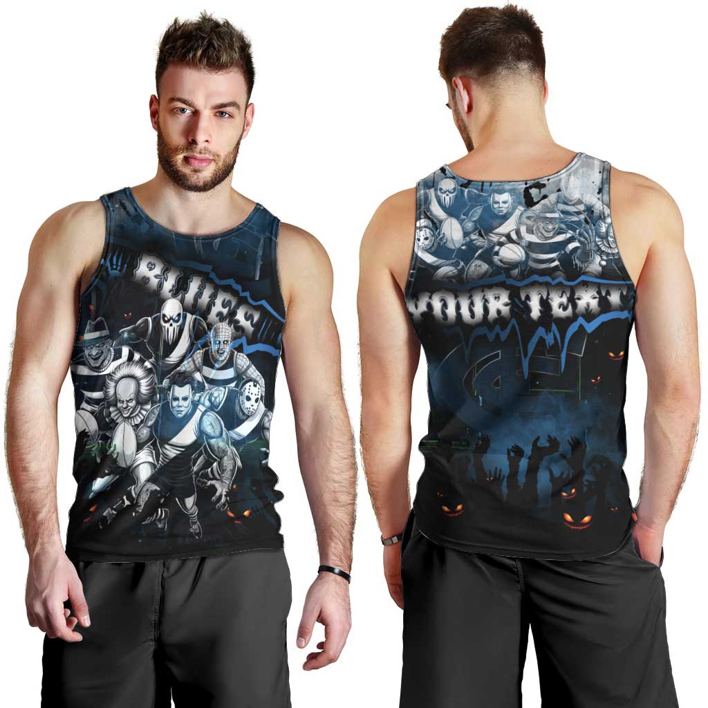 Step Into Horror Domain Blues Football Men Tank Top Halloween Horror Movie Characters - Aussie Hoodie
