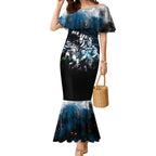 Step Into Horror Domain Blues Football Mermaid Dress Halloween Horror Movie Characters - Aussie Hoodie