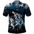 Step Into Horror Domain Blues Football Polo Shirt Halloween Horror Movie Characters - Aussie Hoodie