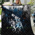 Step Into Horror Domain Blues Football Quilt Halloween Horror Movie Characters - Aussie Hoodie