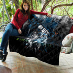 Step Into Horror Domain Blues Football Quilt Halloween Horror Movie Characters - Aussie Hoodie