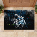 Step Into Horror Domain Blues Football Rubber Doormat Halloween Horror Movie Characters - Aussie Hoodie