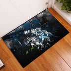 Step Into Horror Domain Blues Football Rubber Doormat Halloween Horror Movie Characters - Aussie Hoodie
