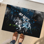 Step Into Horror Domain Blues Football Rubber Doormat Halloween Horror Movie Characters - Aussie Hoodie