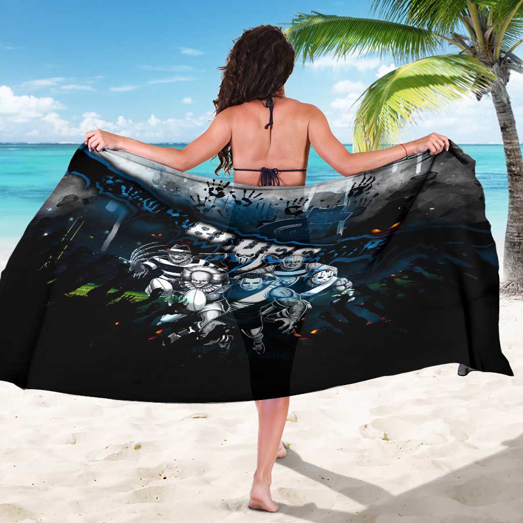 Step Into Horror Domain Blues Football Sarong Halloween Horror Movie Characters - Aussie Hoodie