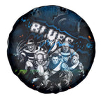 Step Into Horror Domain Blues Football Spare Tire Cover Halloween Horror Movie Characters - Aussie Hoodie